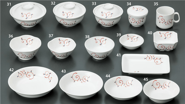 赤絵唐草 多用碗(大)