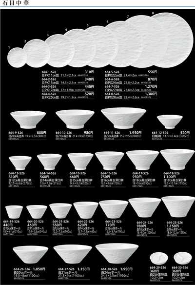 石目中華 白PX11㎝皿